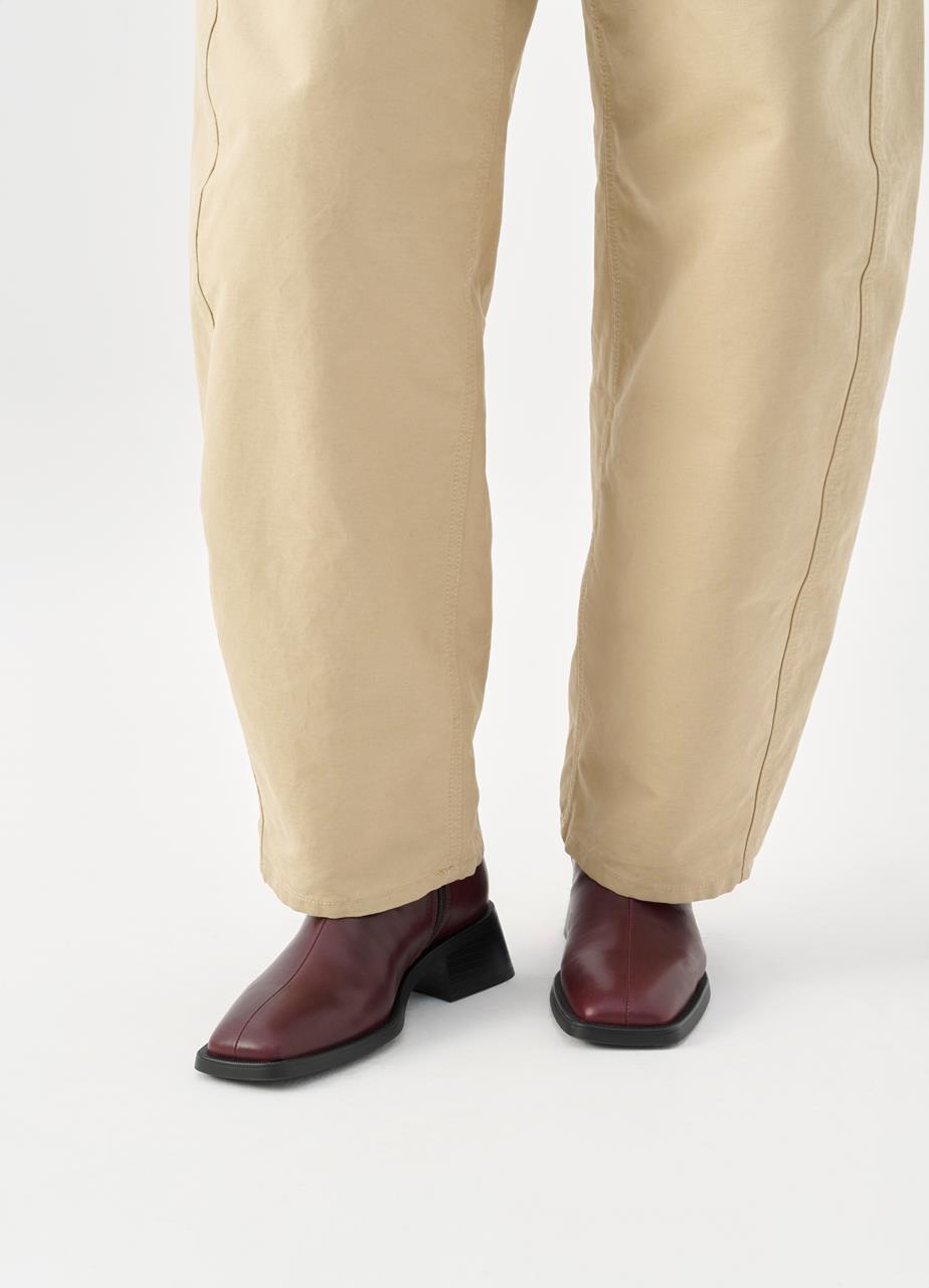 Blanca ankle boots Dark Red leather