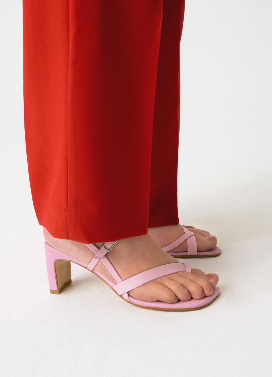 Luisa sandále Ružová koža