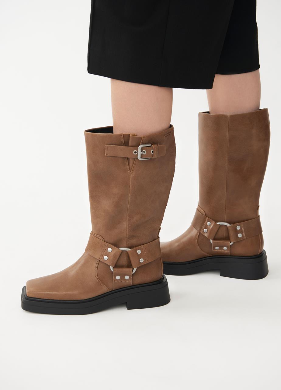 Eyra tall boots Lıght Brown leather