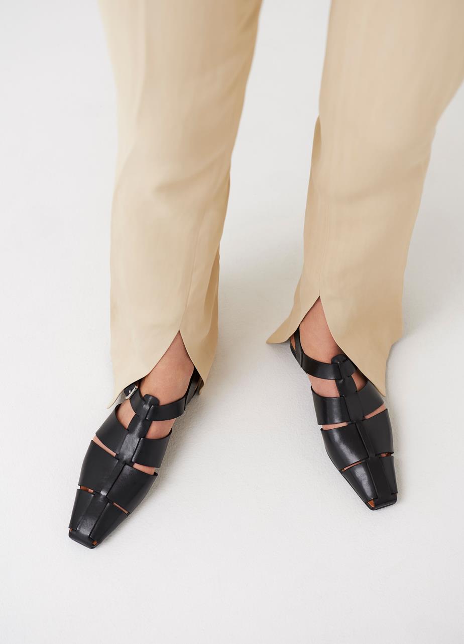 Wioletta sandaler Sort læder