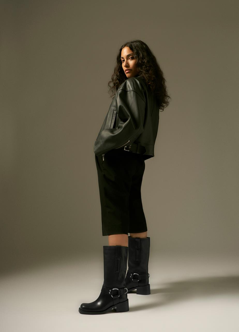 Nour tall boots Black leather