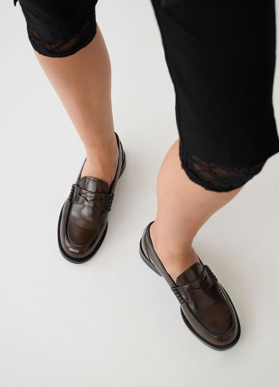 Naima loafers Dark Brown polished leather