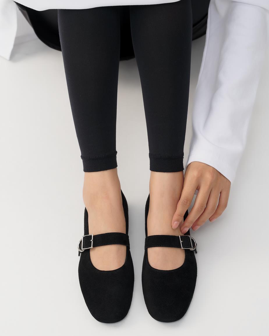 Jolin ballet flats Black, Suede