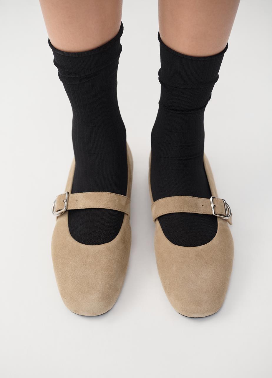 Jolin ballet flats Light Brown, Suede
