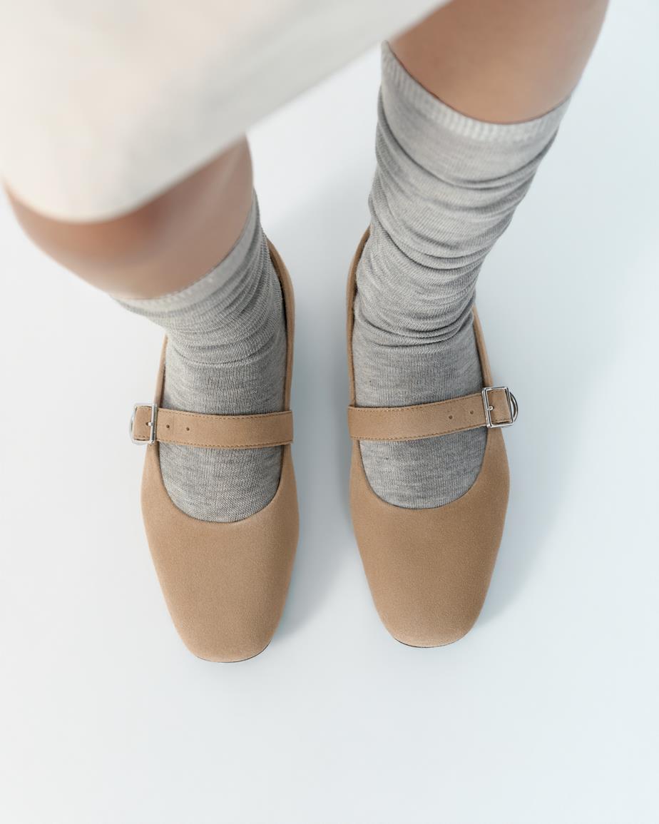 Jolin ballet flats Light Brown, Suede