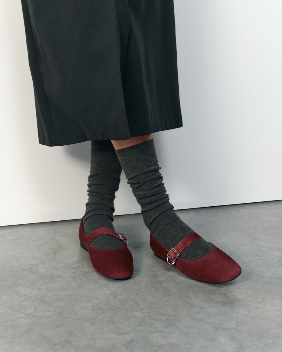 Jolin ballet flats Dark Red, Suede