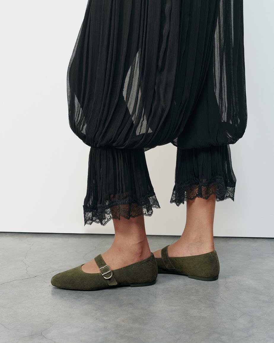 Jolin ballet flats Dark Green, Suede