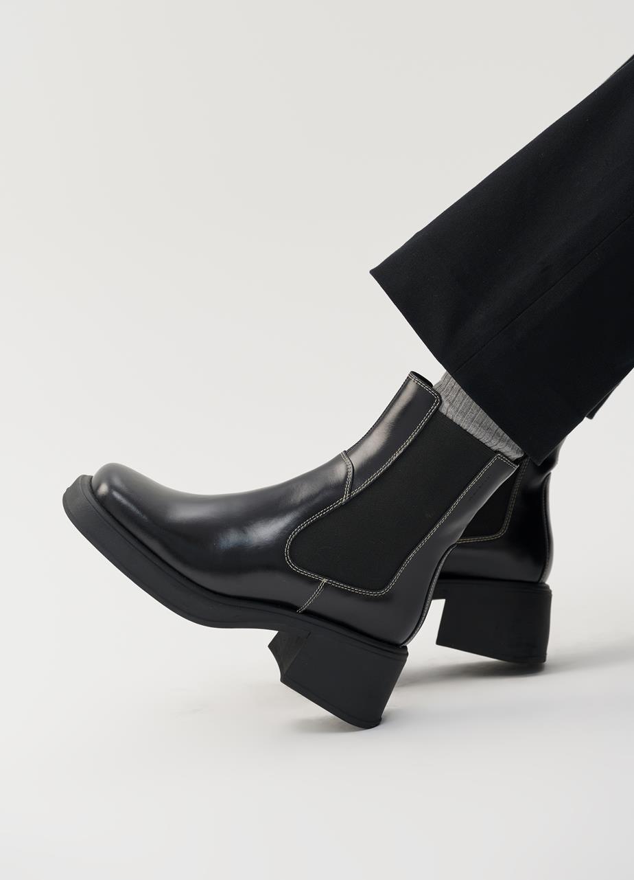 Dorah stiefel SCHWARZ LEDER