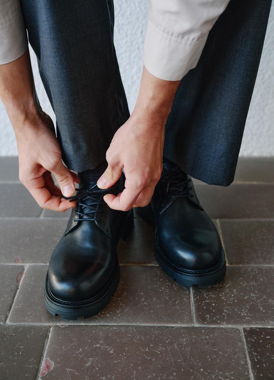 Cameron chaussures Noir, Cuir