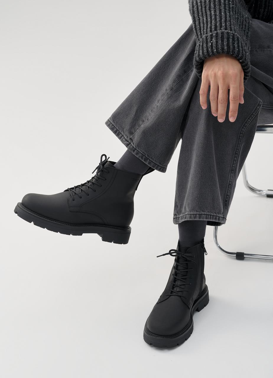 Cameron bottes Noir nubuck gras