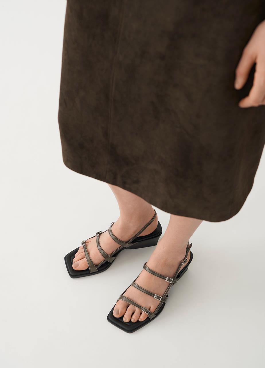 Bessie sandals Light Brown brush-off leather