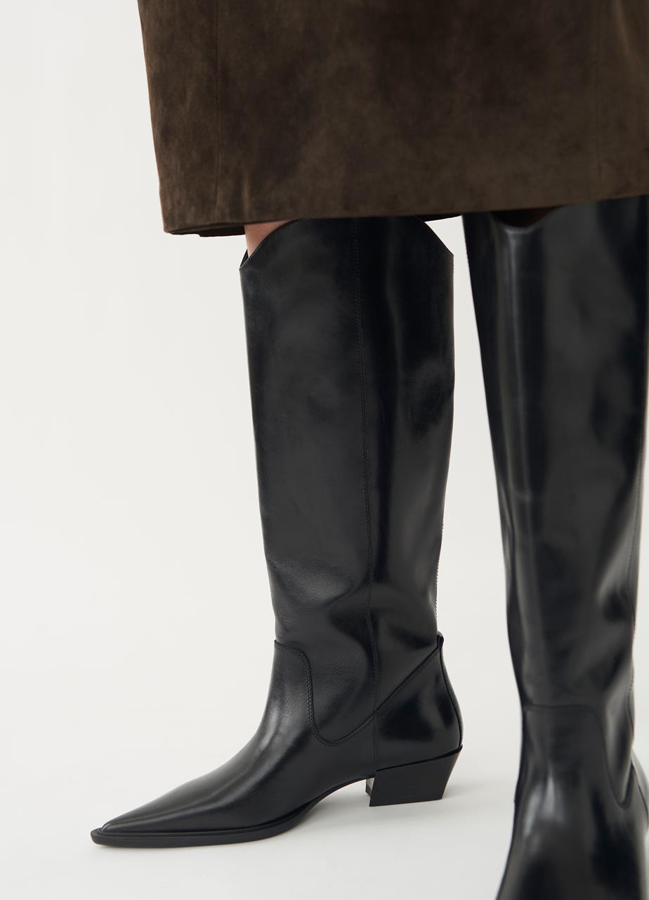 Cassie tall boots Black leather