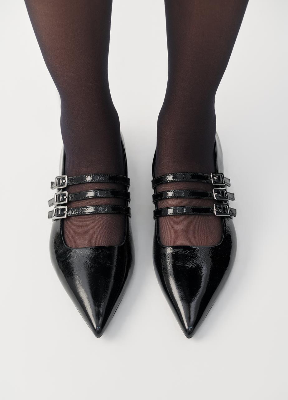 Hermine shoes Black patent leather