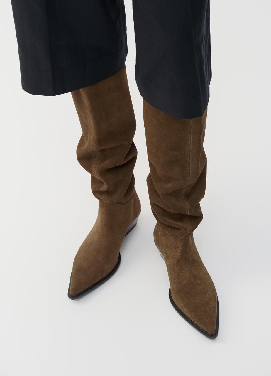 Cassie tall boots Brown suede