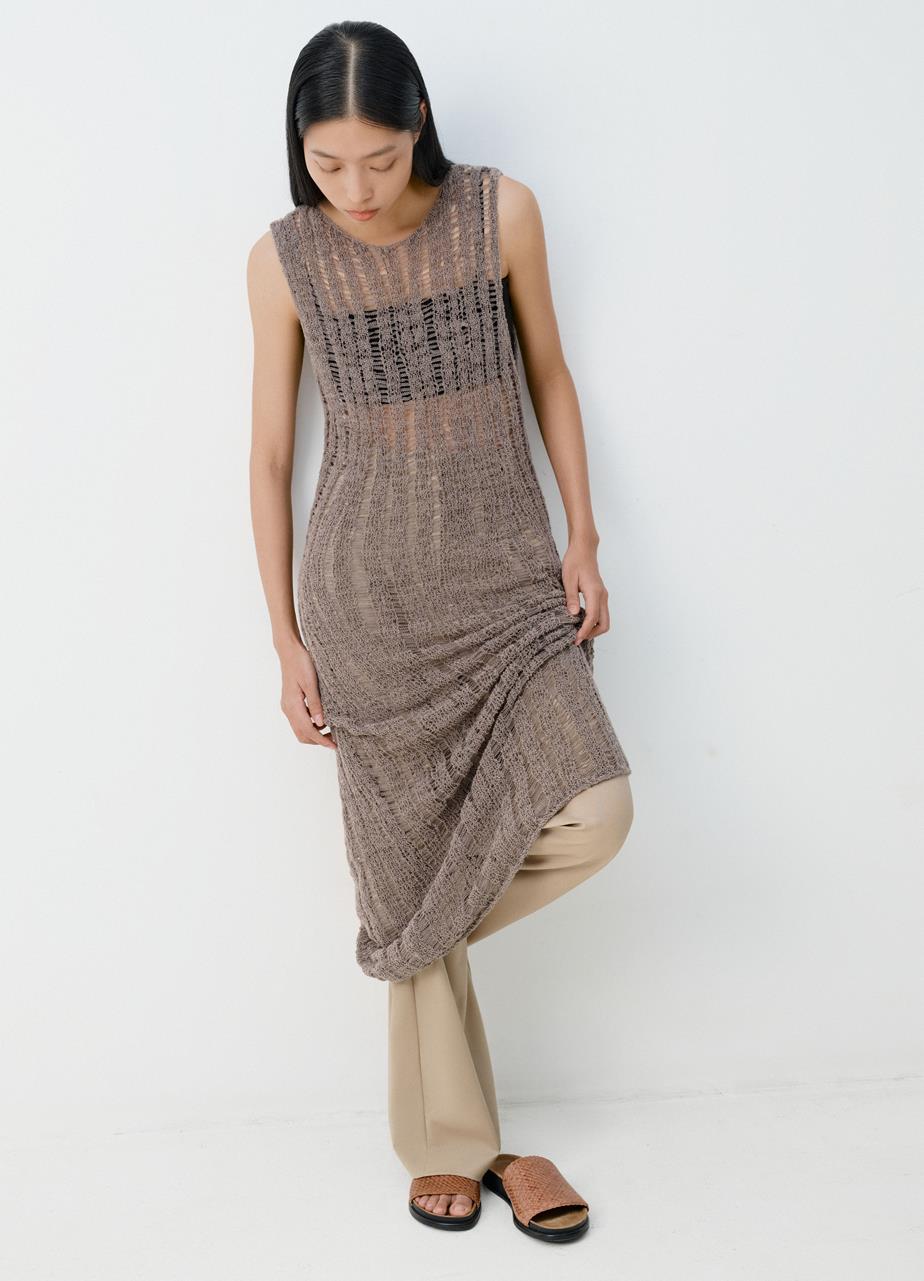 Effie sandals Brown, Braided Leather