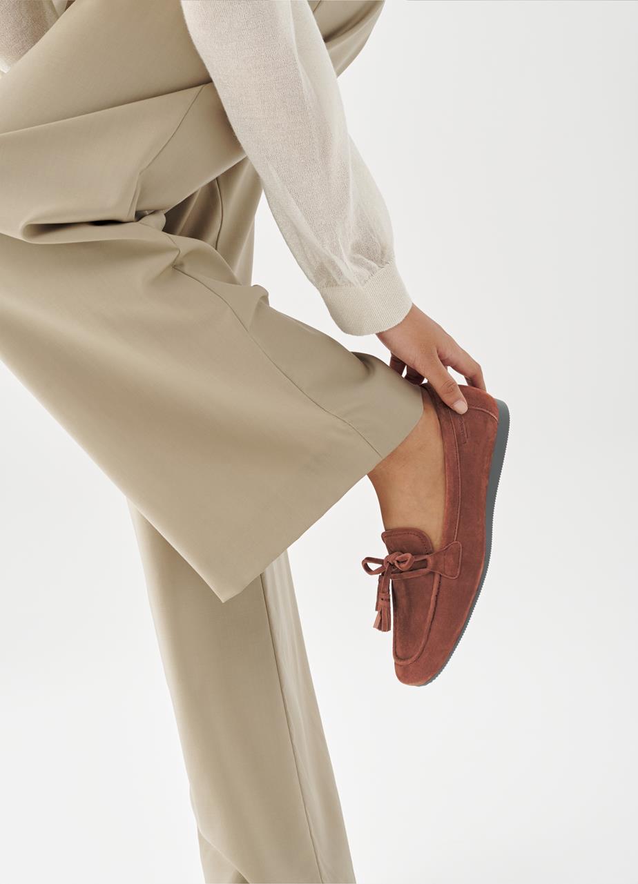 Hillary shoes Dark Red, Suede