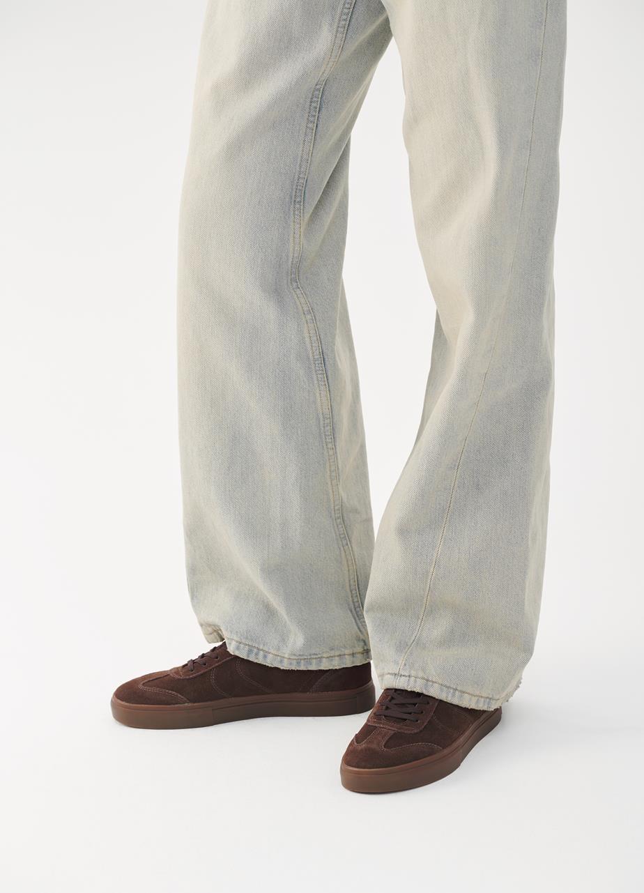 Cody sneaker Dunkelbraunes, Wildleder/Komb