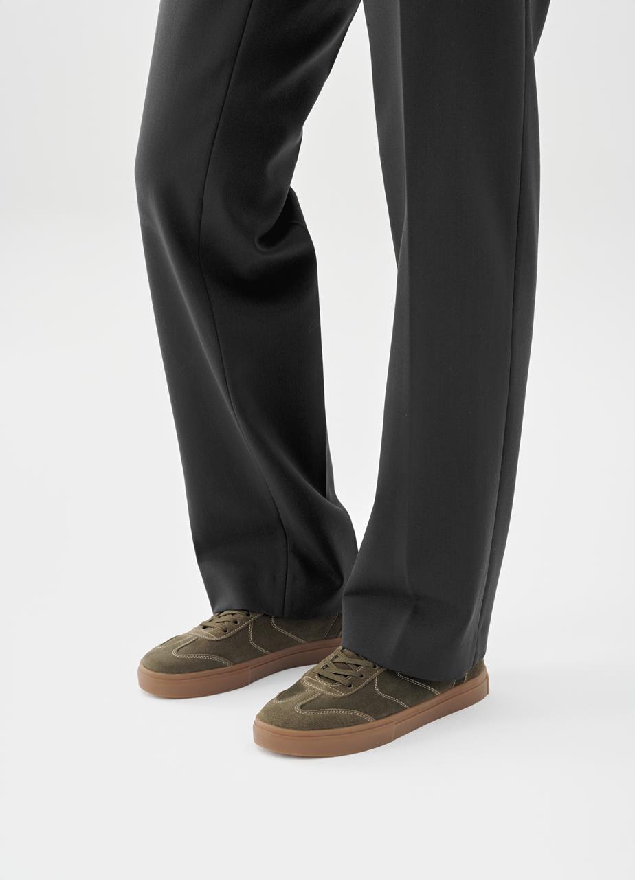 Cody sneakers Dark Green suede/comb