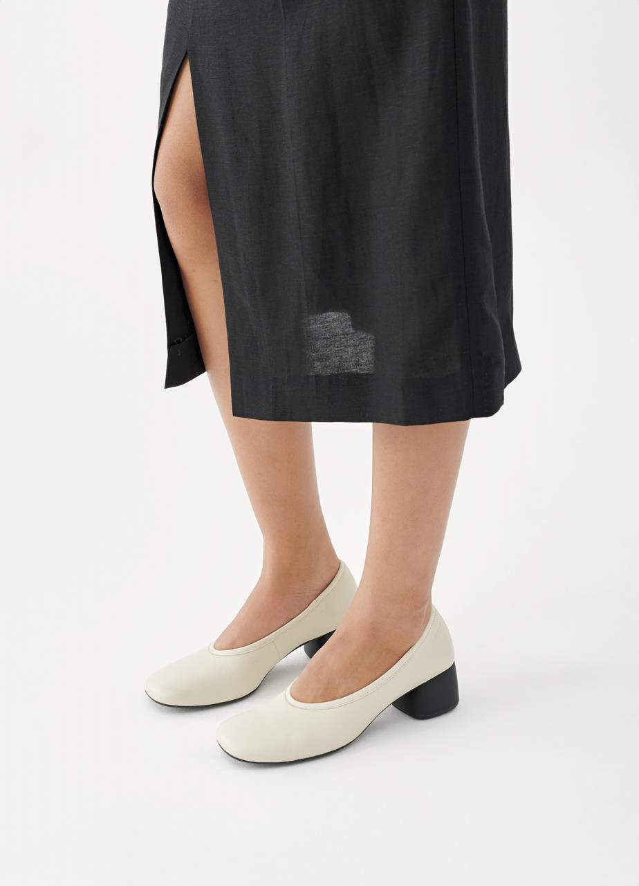 Livia pumps Beige, Leather