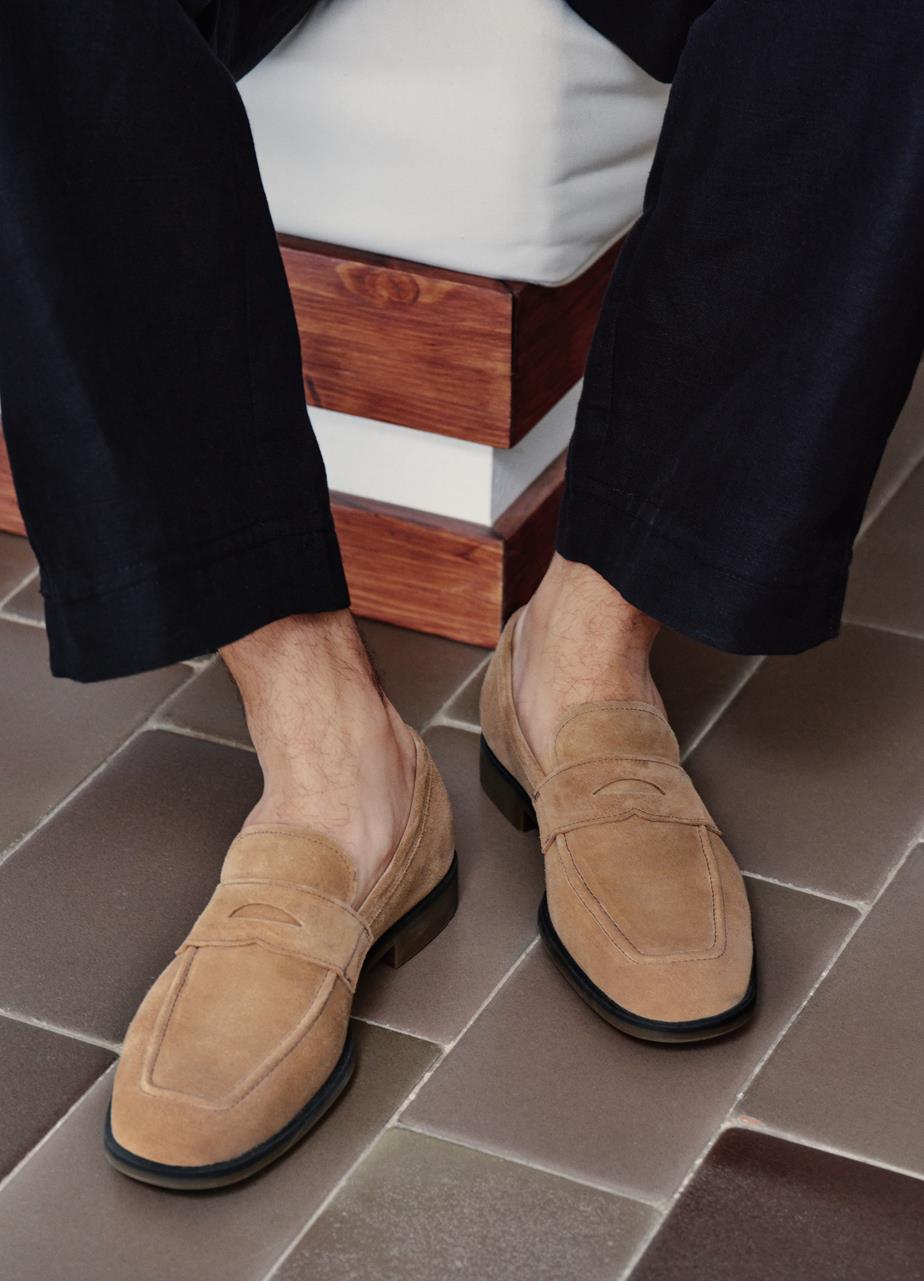 Troy loafers Beige, Suede