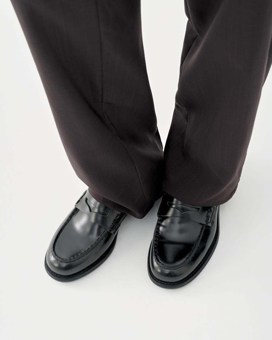 Linn loafers Black, Polished Leather