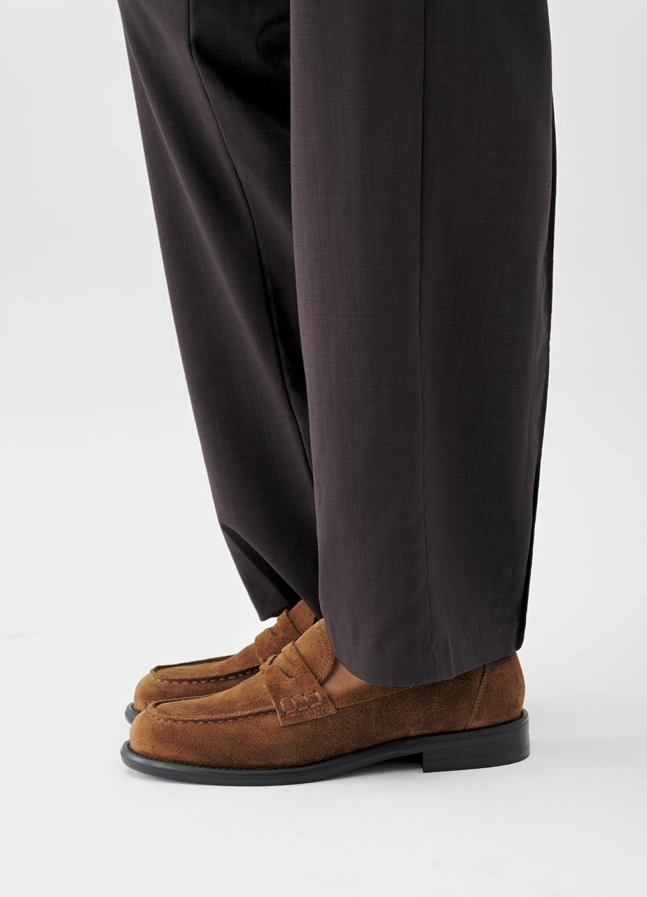 Linn loafers Brun ruskind