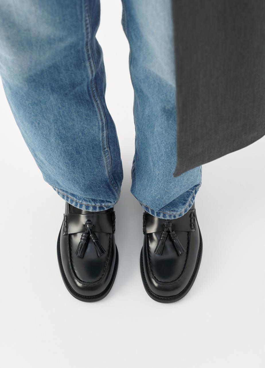Lınn loafers Black polıshed leather