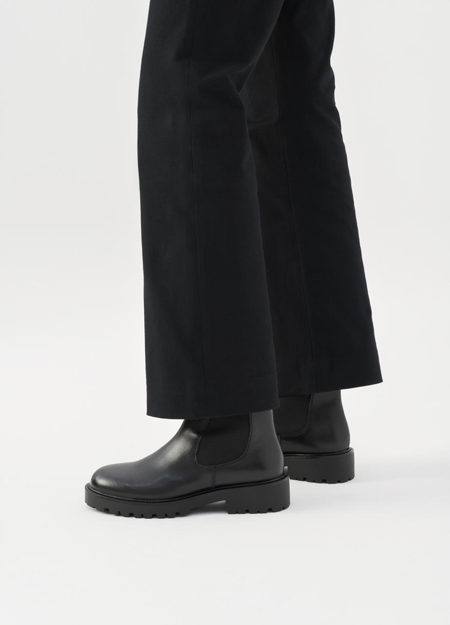 Kenova bottes Noir cuir