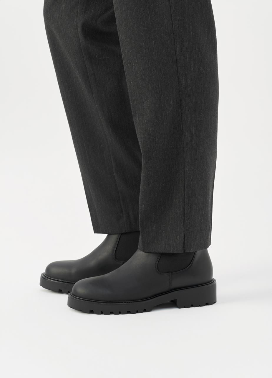 Kenova vysoké boty Černá olejovaný nubuk