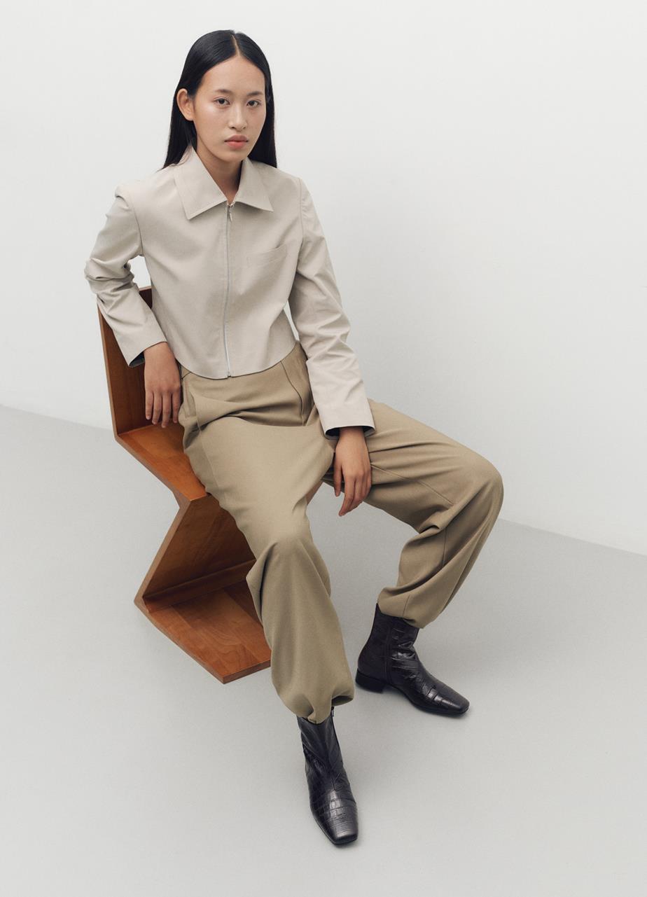 Mona ankle boots Brown embossed leather