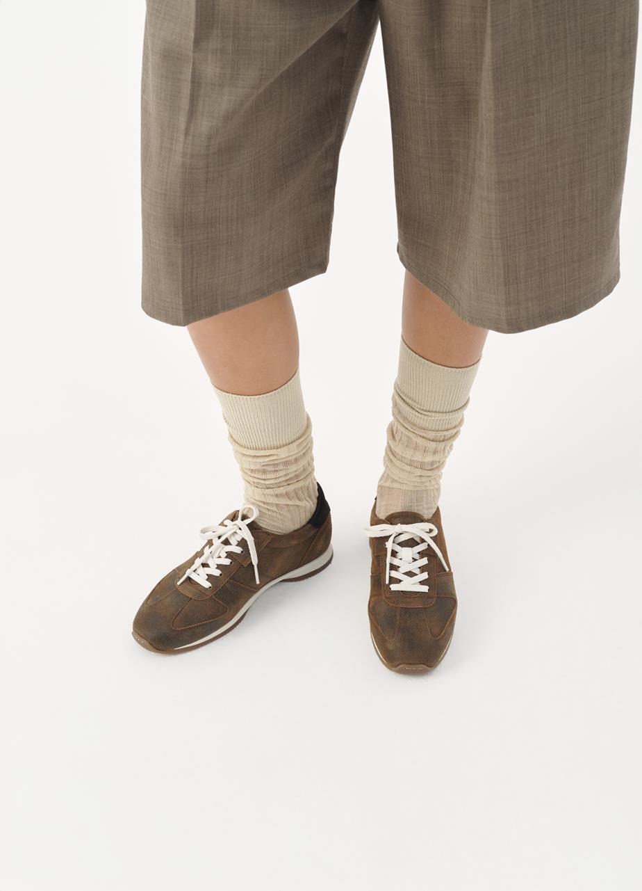 Yasmin sneakers Brown textured leather