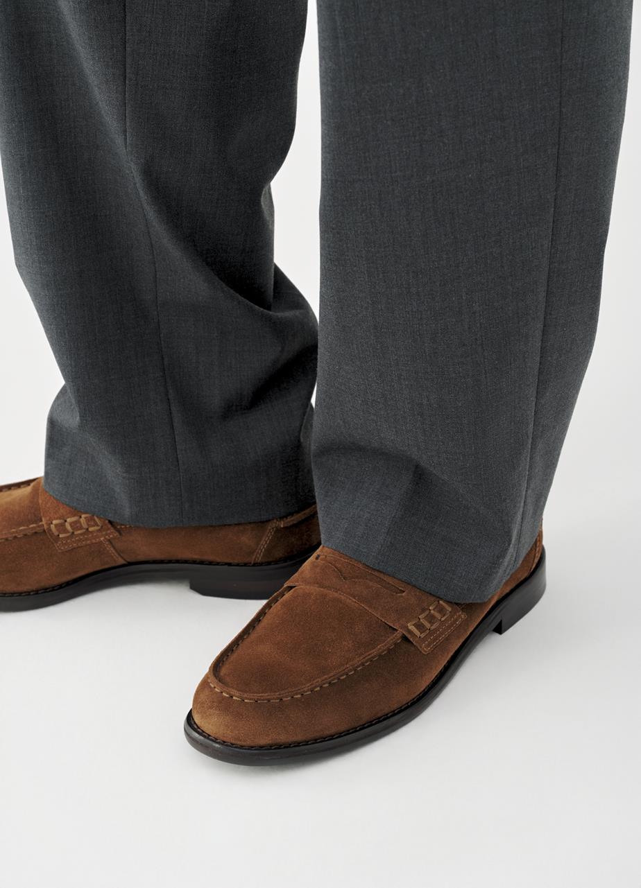 Steven loafer Braunes veloursleder