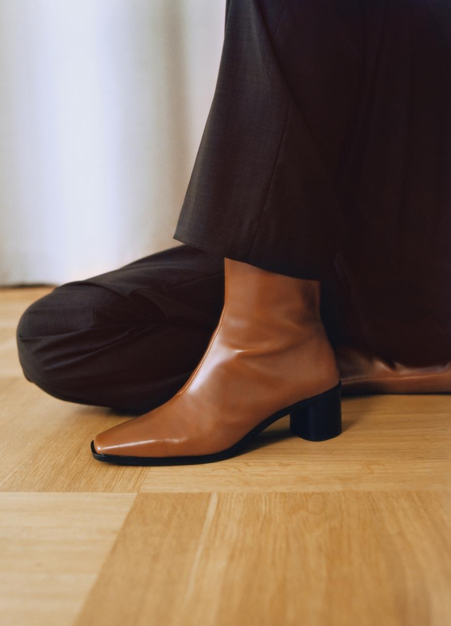 Fay boot cổ ngắn Màu Nâu da