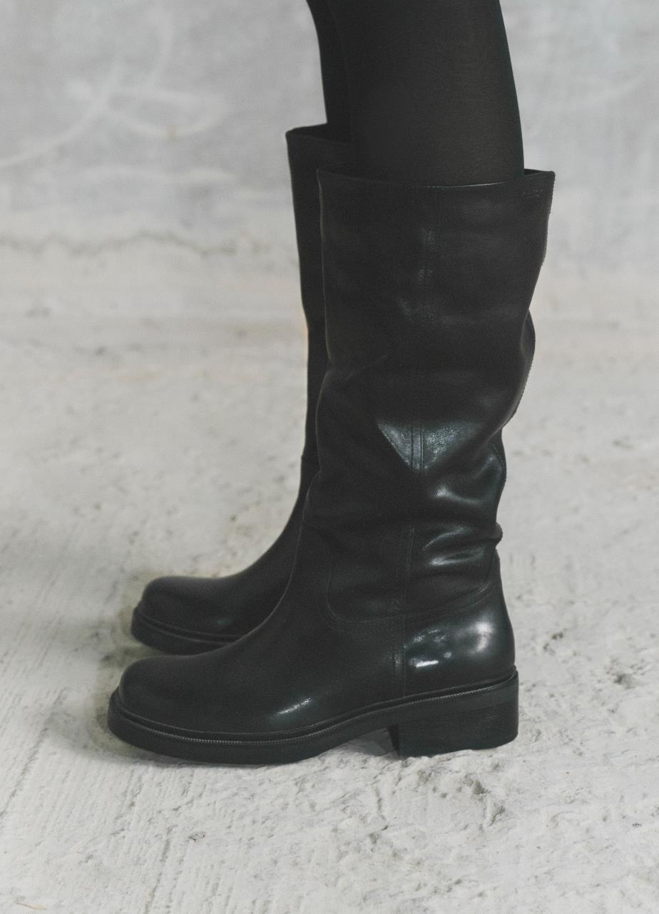 Karlie hohe stiefel Schwarzes, Leder