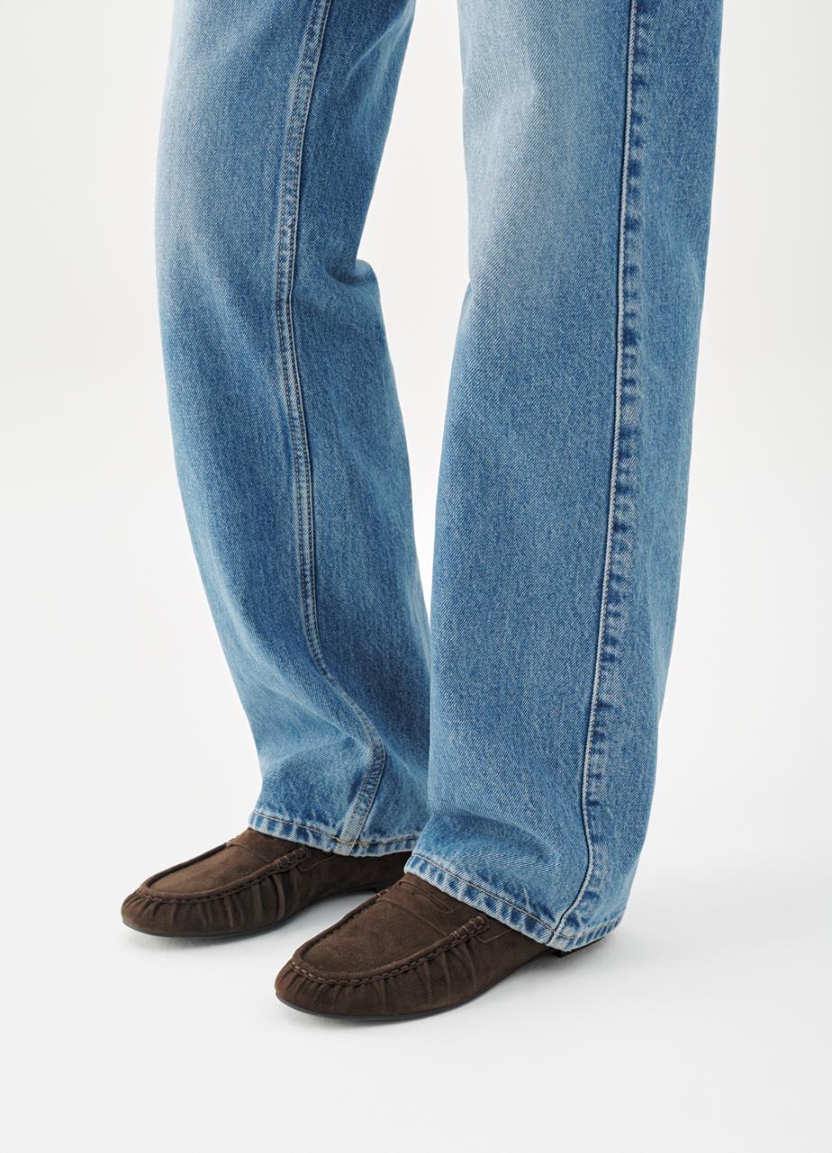 Aleya mocassins Marron daim