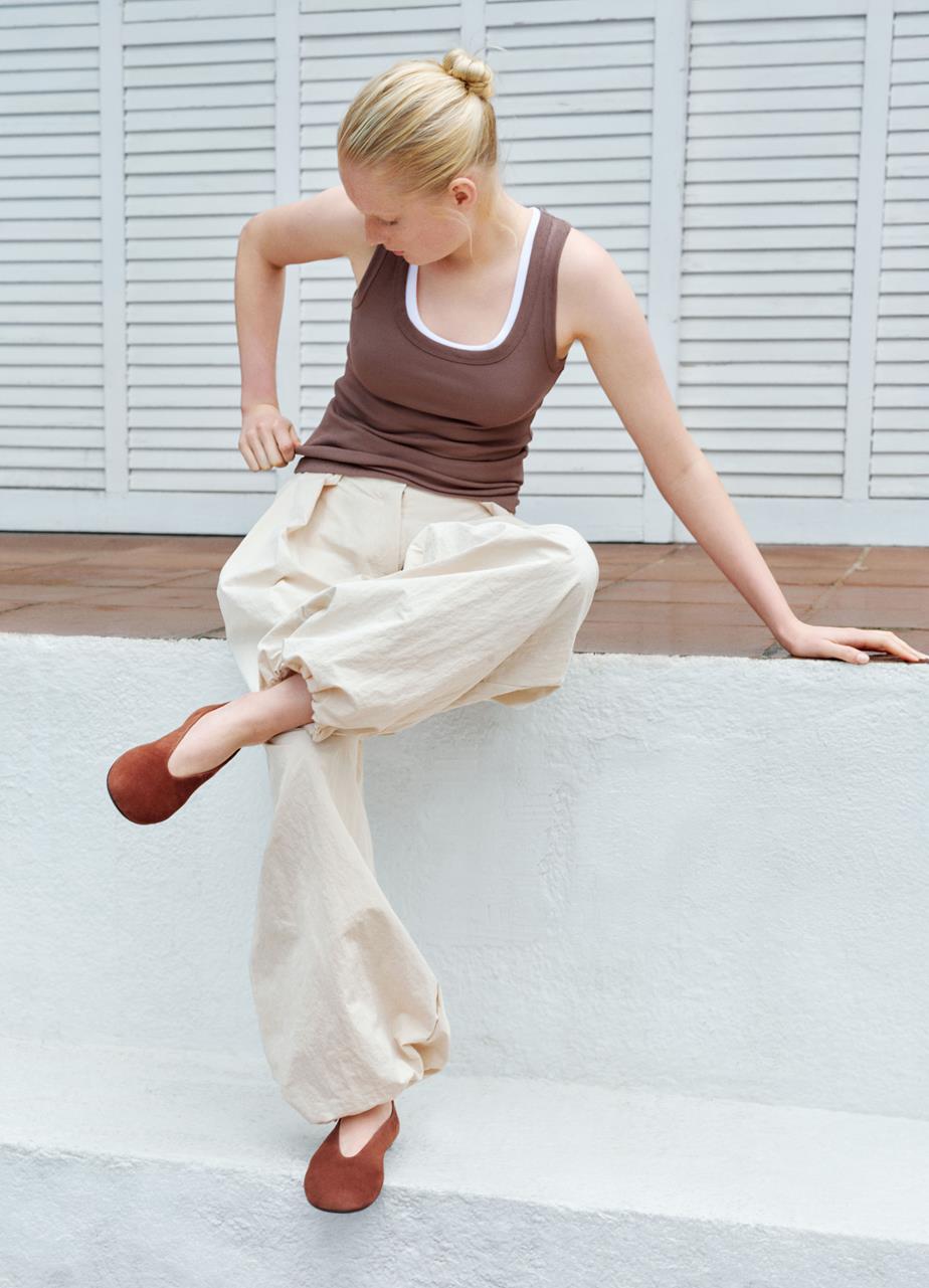 Aleya ballerinaer MØRKERØD RUSKIND