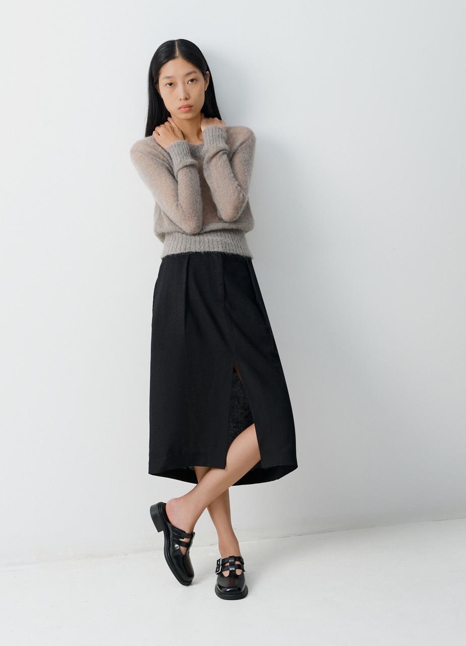 Ellis mules Schwarzes, Poliertes Leder