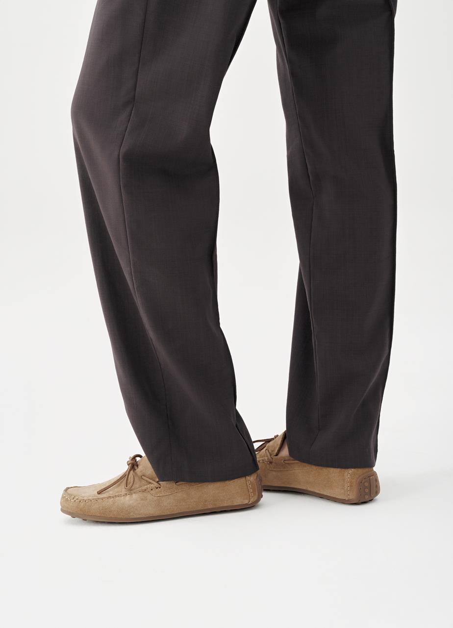 Larissa loafer Beiges, Veloursleder