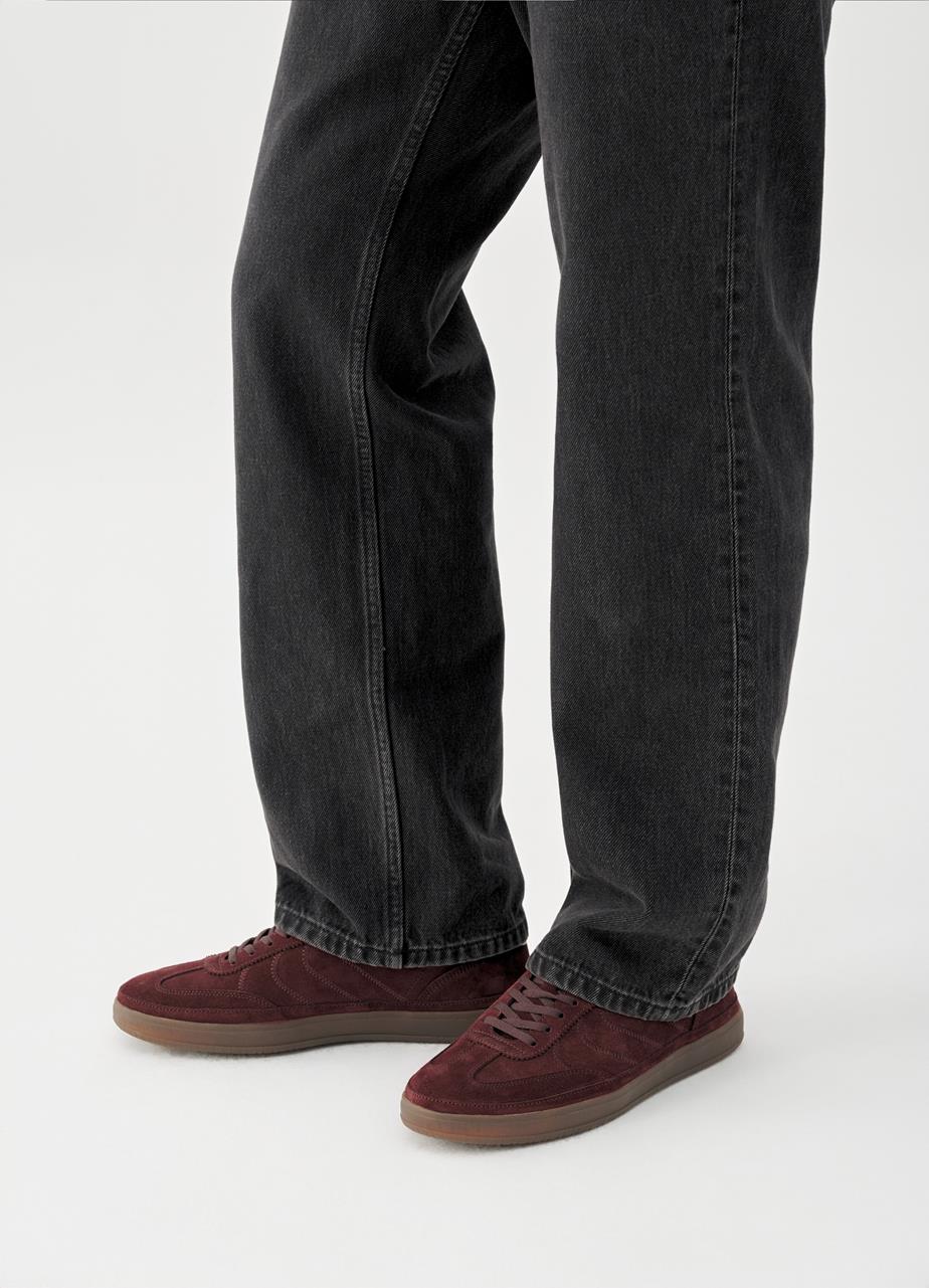 Leo sneaker Rotes veloursleder