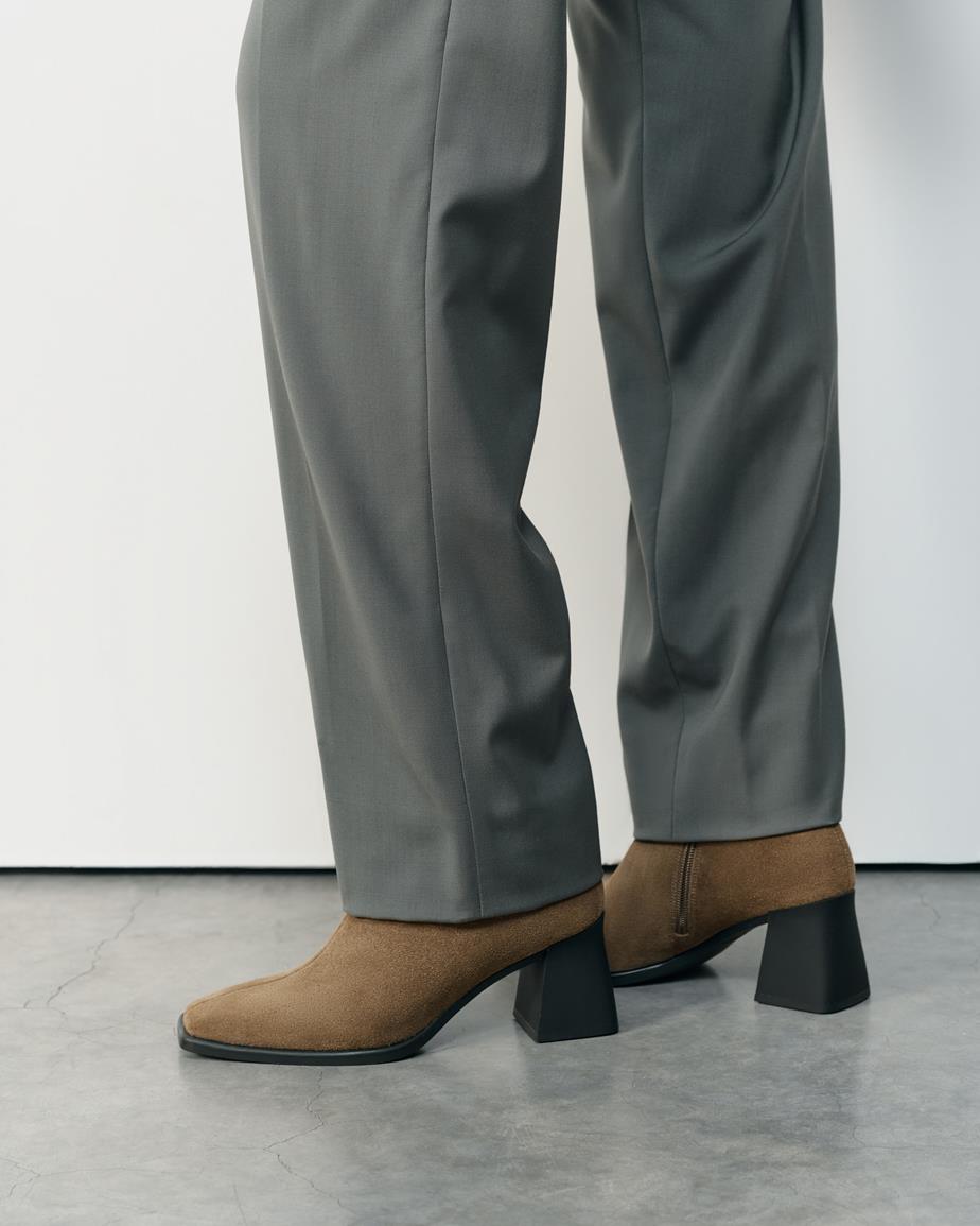 Hedda stiefel Dunkelbraunes, Veloursleder