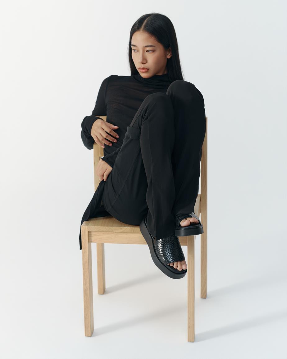 Danya sandals Black, Braided Leather