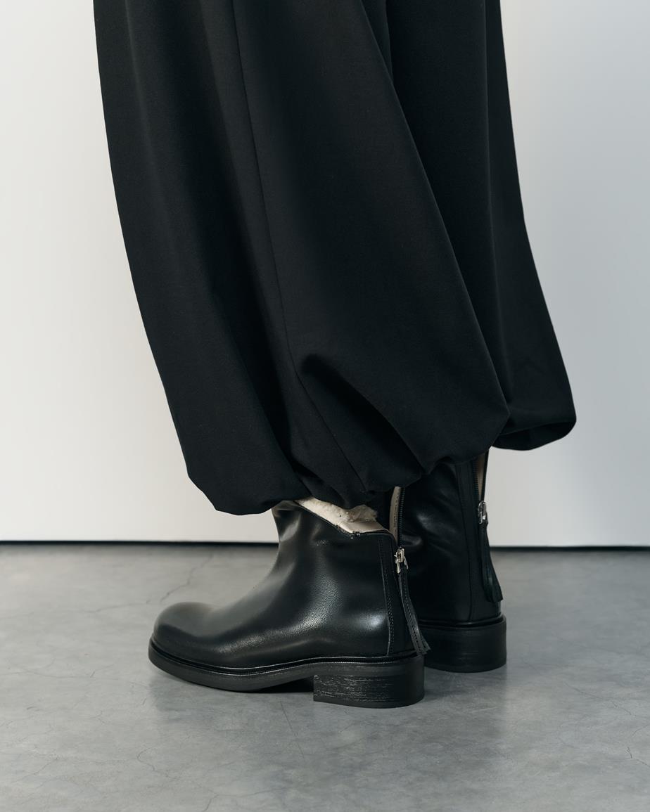 Karlie stiefel Schwarzes, Leder