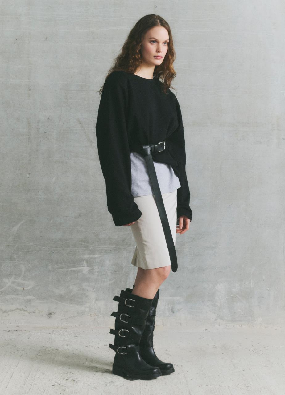 Karlie tall boots Black, Leather