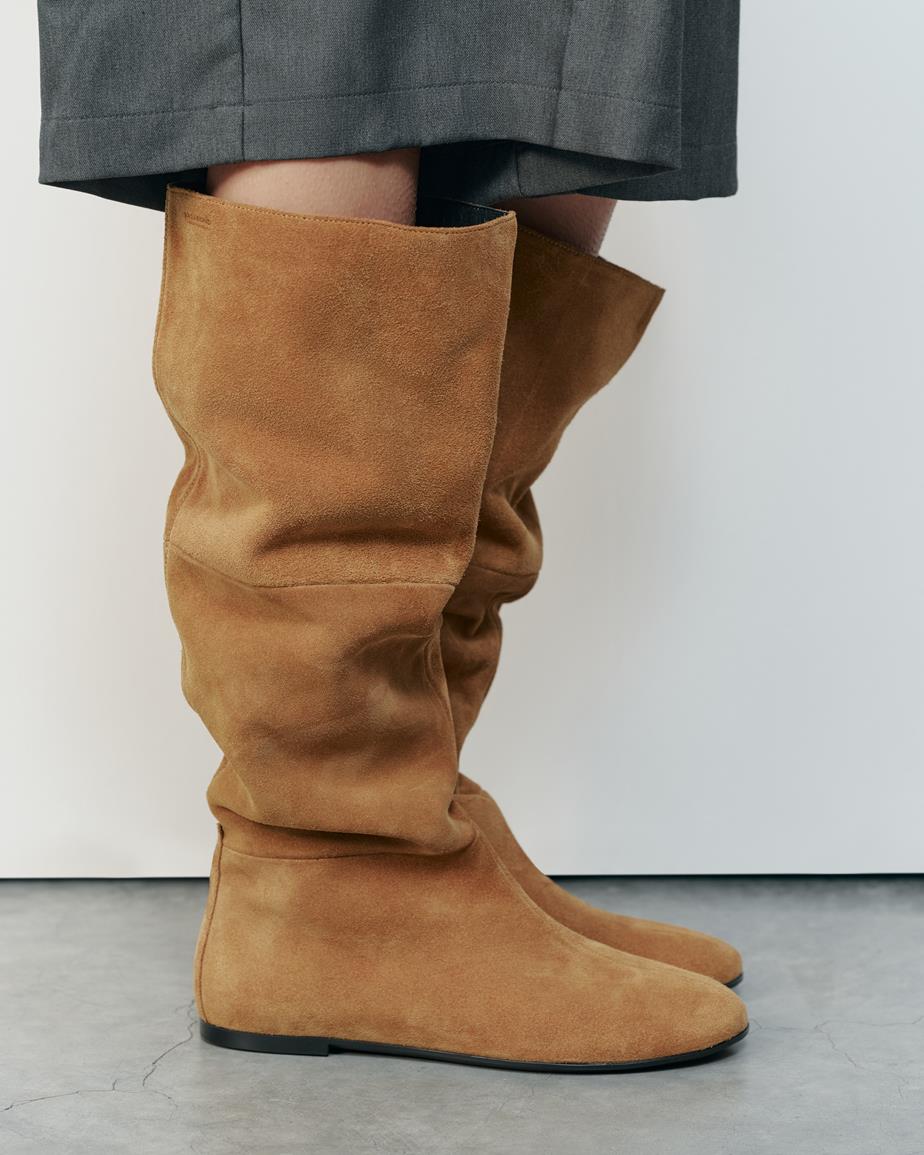 Aleya botas altas Beige, Ante