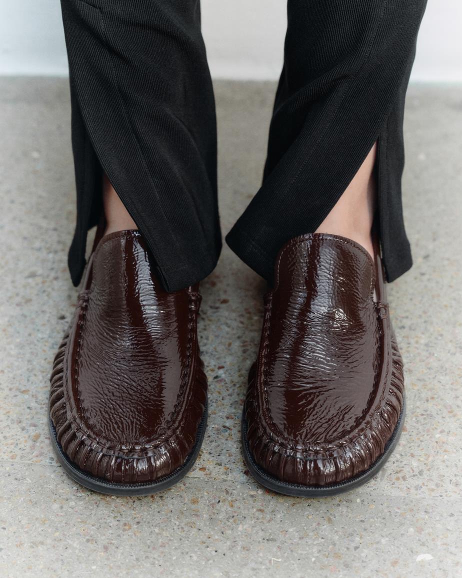 Brandı loafers Dark Brown, Patent Leather