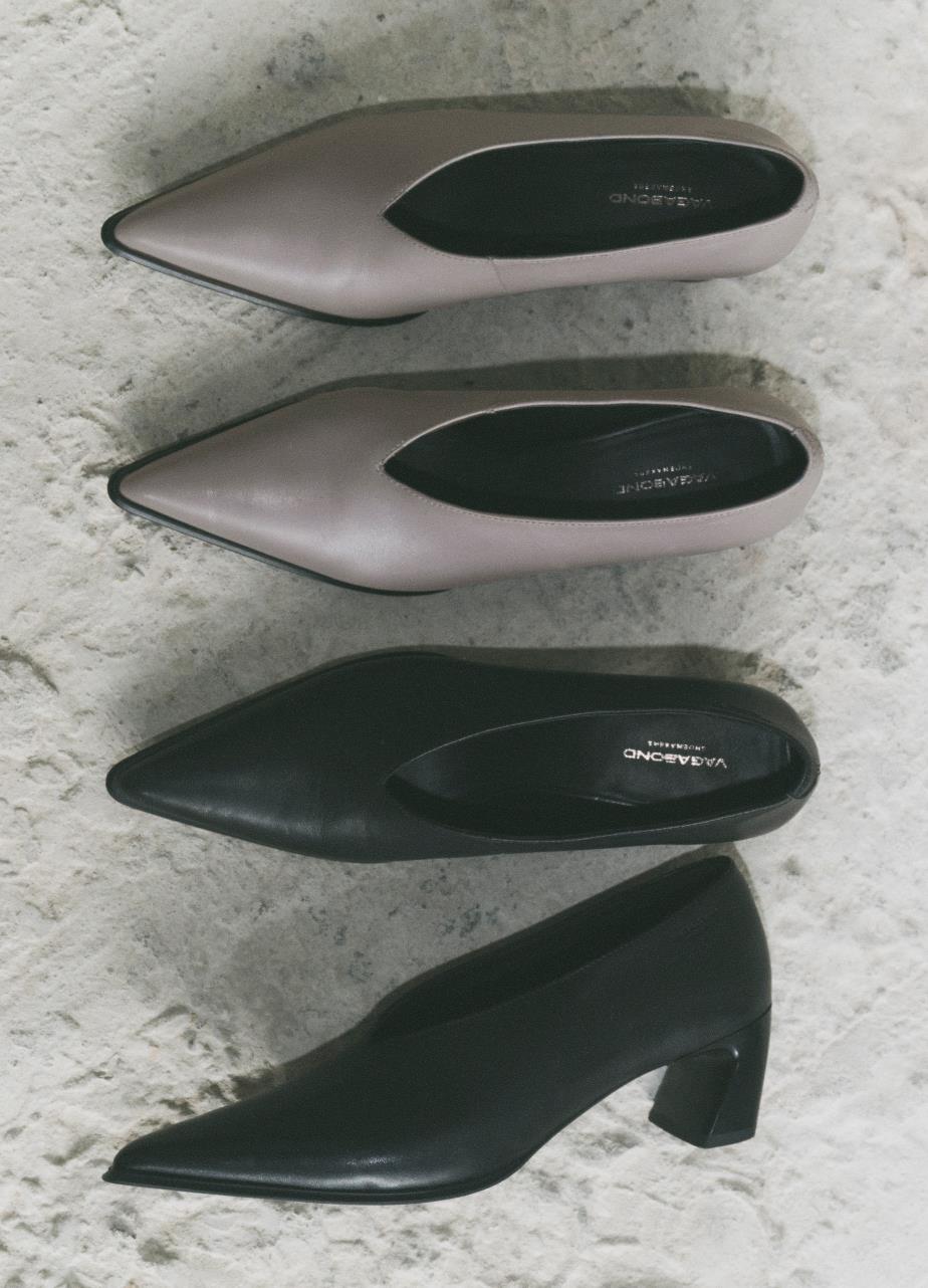 Ilona pumps Light Grey, Leather