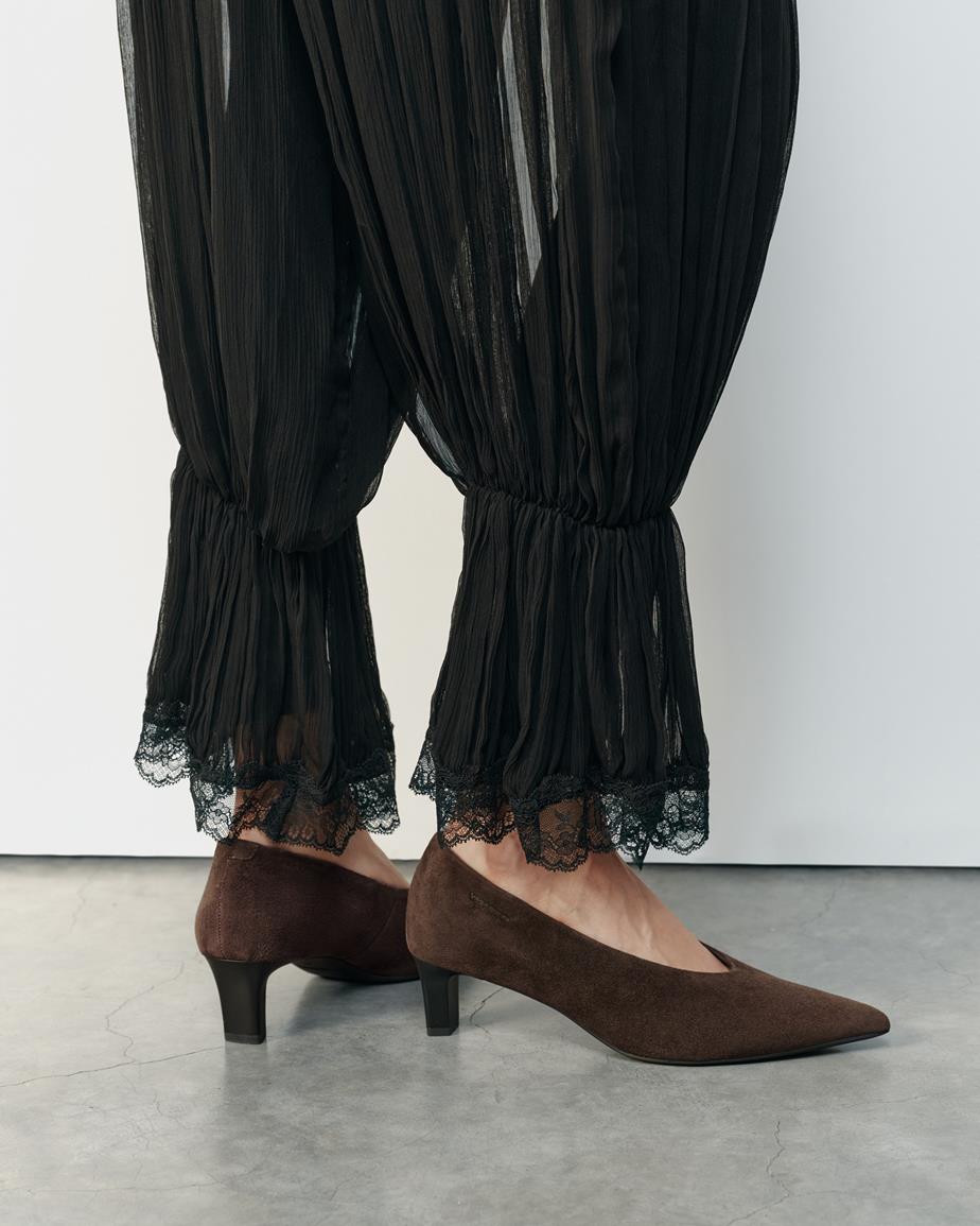Alissa pumps Braunes, Veloursleder