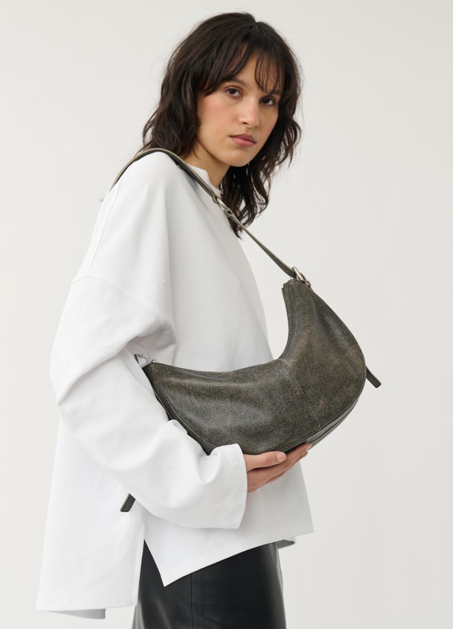 Itami taske Mørkegrå tekstureret læder