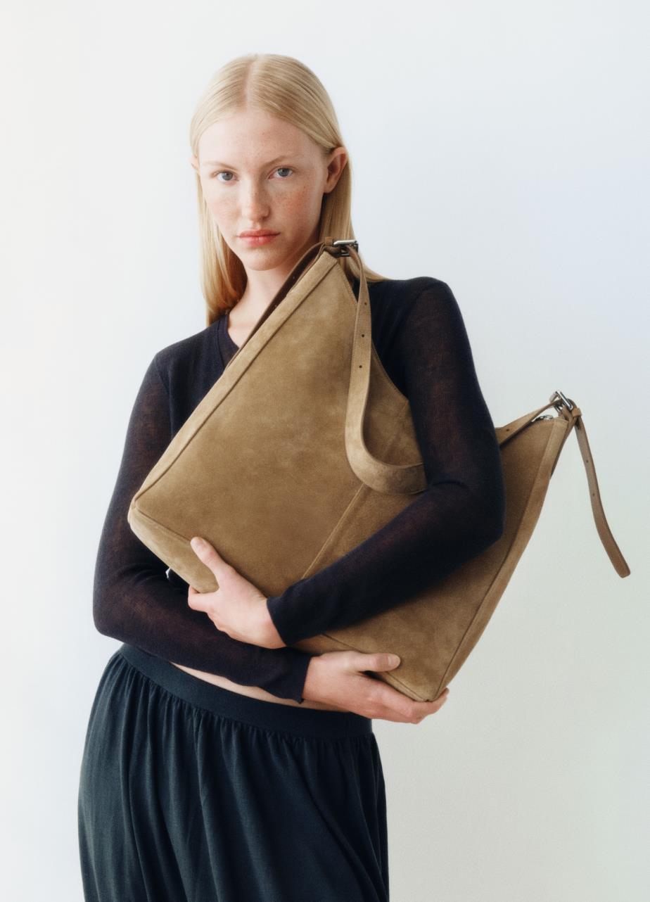 Hilo bag Beige suede