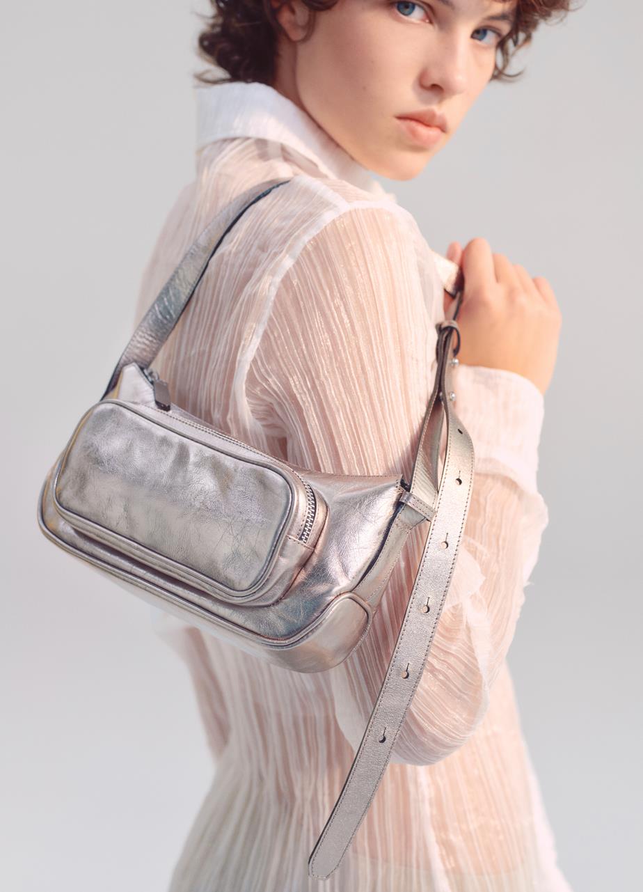 Vienne bag Silver metallic leather